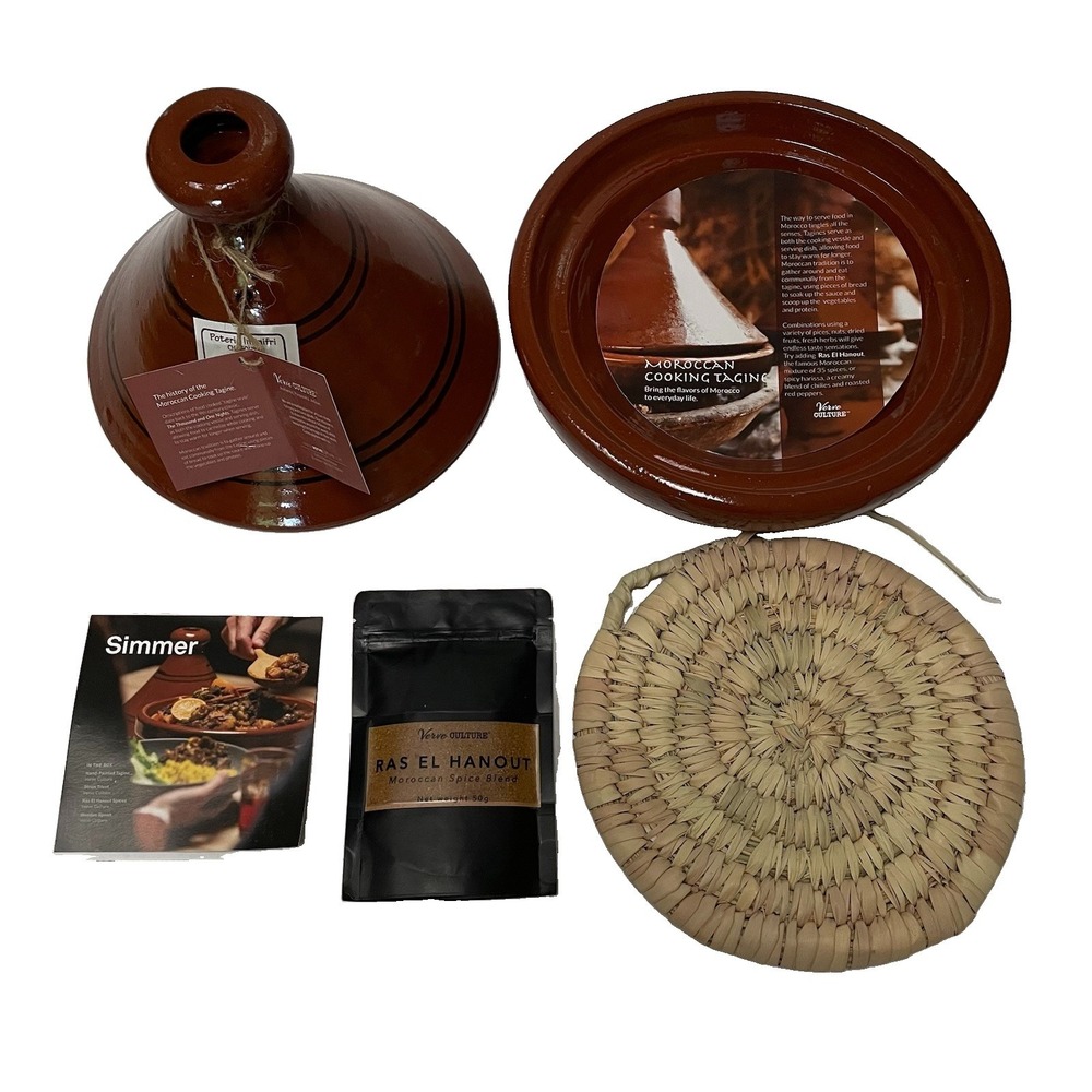 Moroccan Cooking Tagine Pot Tajine Lead Free Terra Cotta Large 12" NEW